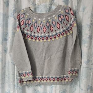 Gray Patterned Women's Sweater